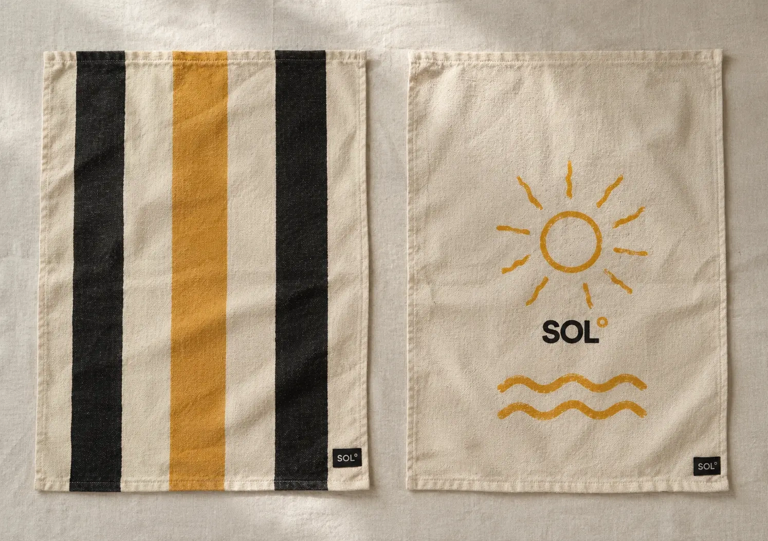 SOL° beach towels in Stripe and Sun designs